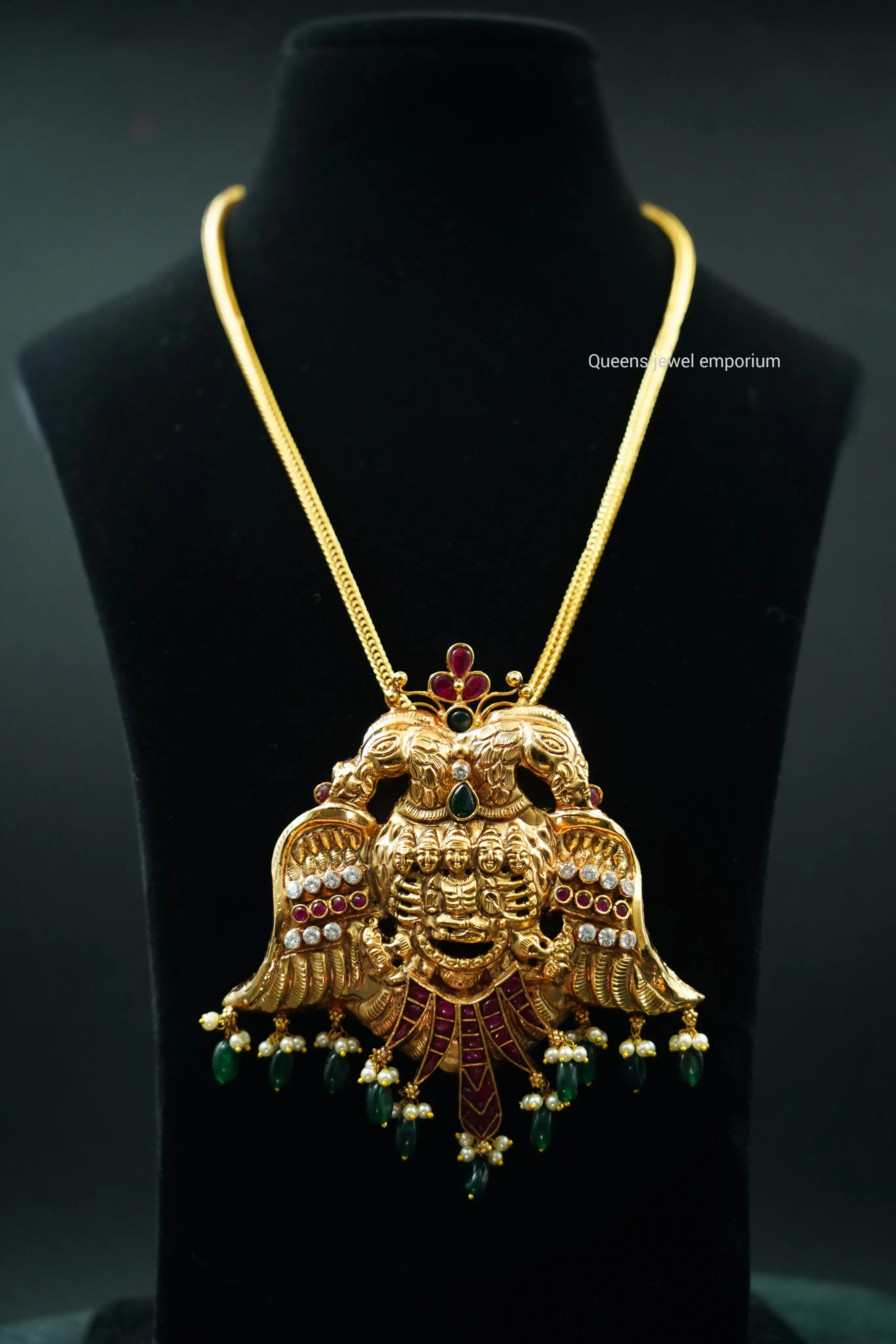 Garudaanjali Lakshmi Pendant Queens Jewel Emporium