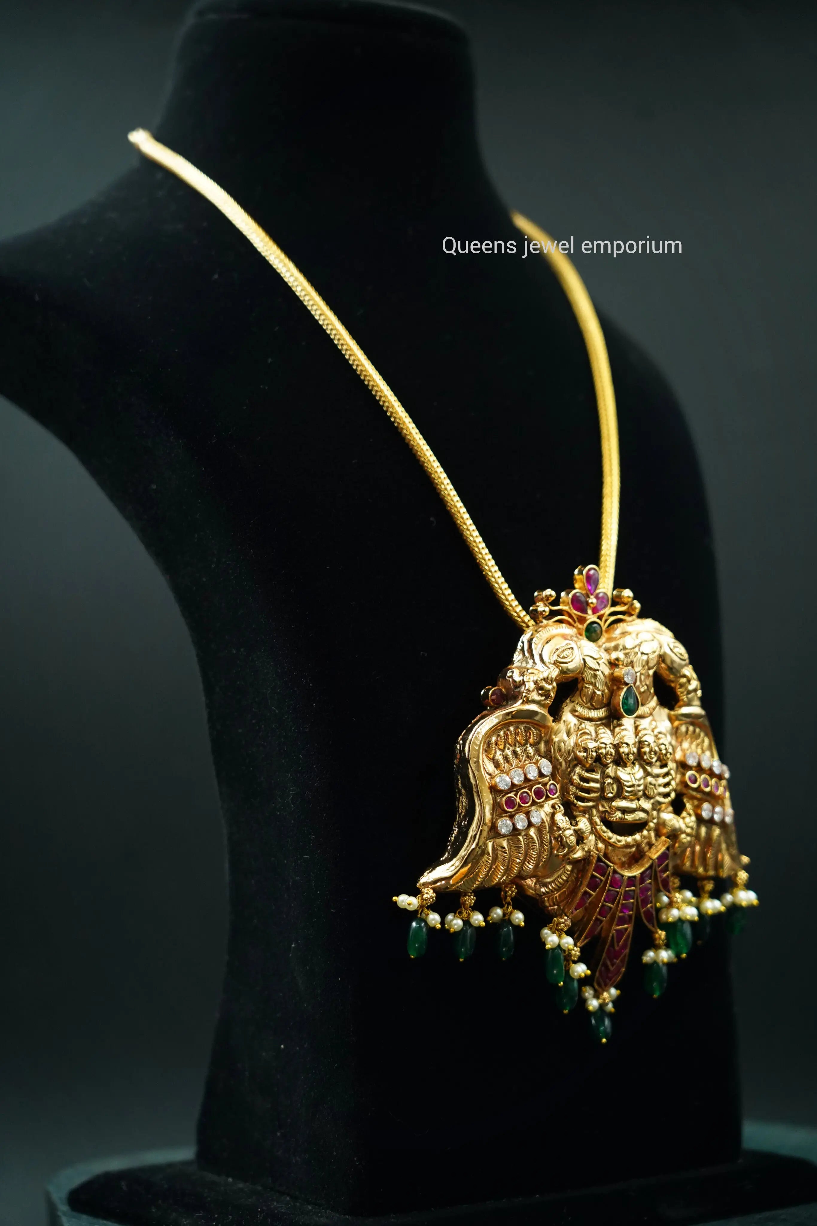Garudaanjali Lakshmi Pendant Queens Jewel Emporium