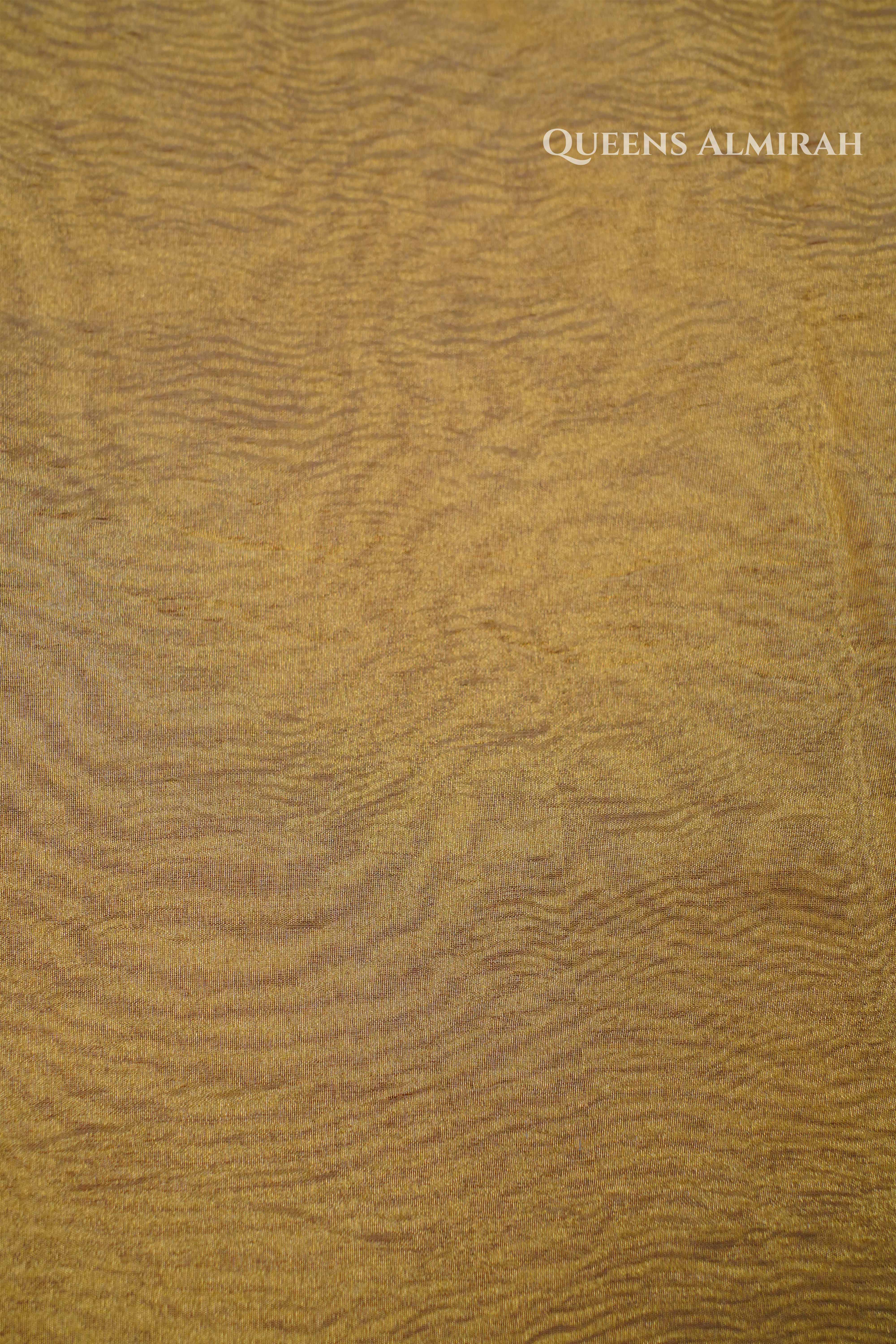 Golden Crush Tissue Saree QUEENS ALMIRAH