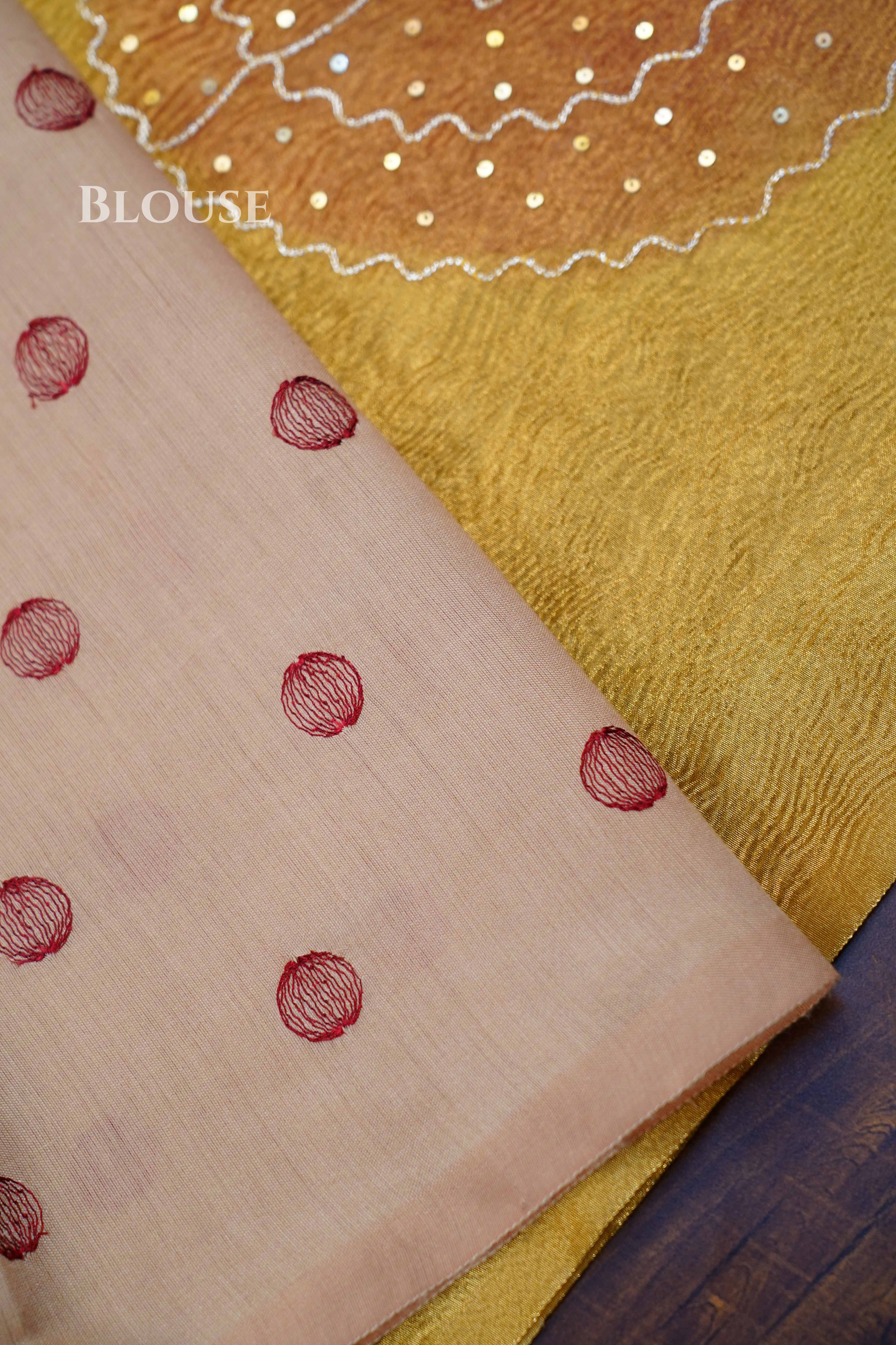 Golden Crush Tissue Silk Saree QUEENS ALMIRAH