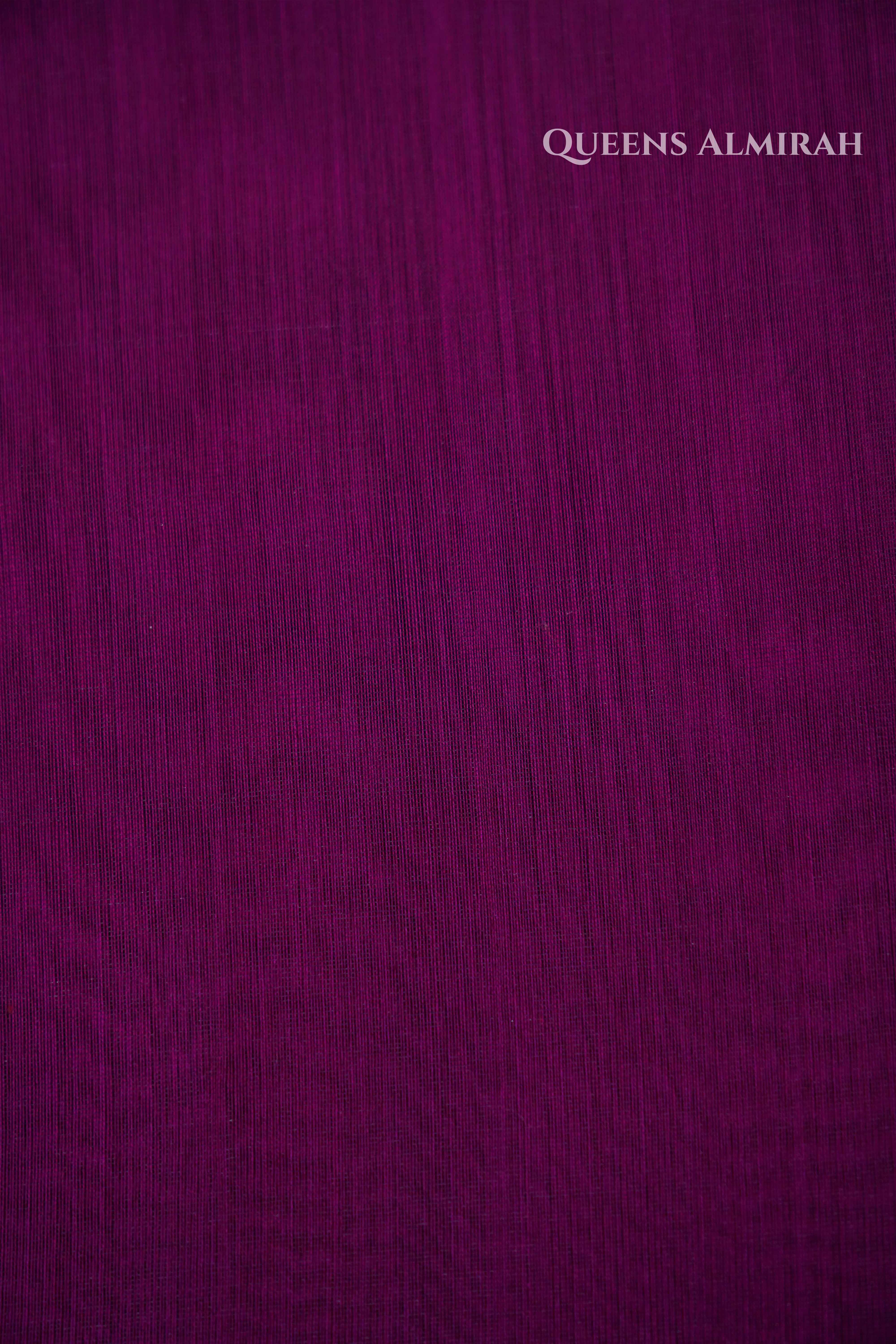 Grape Purple Maheshwari Silk Cotton Saree QUEENS ALMIRAH