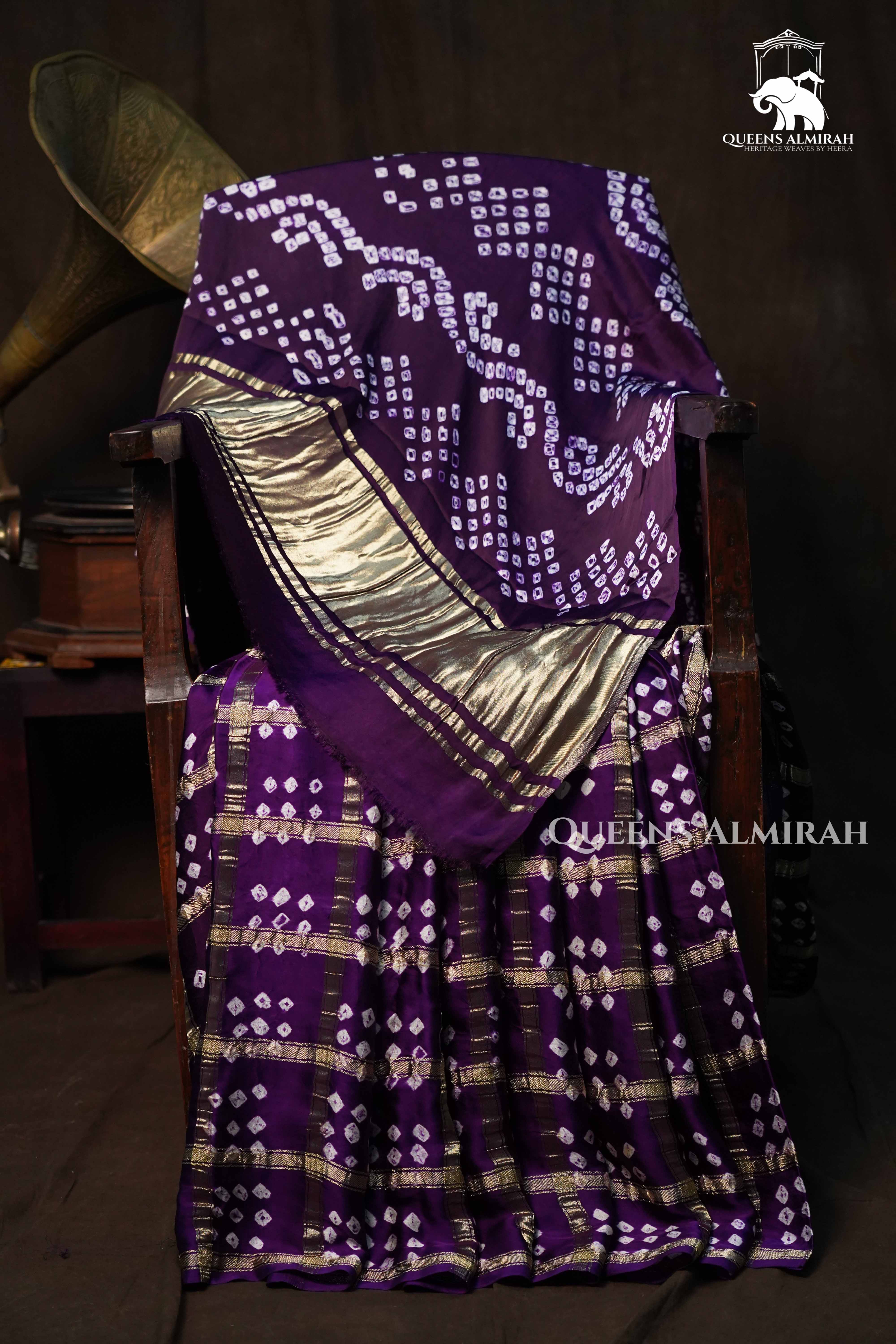 Grape Purple Modal Silk Saree QUEENS ALMIRAH