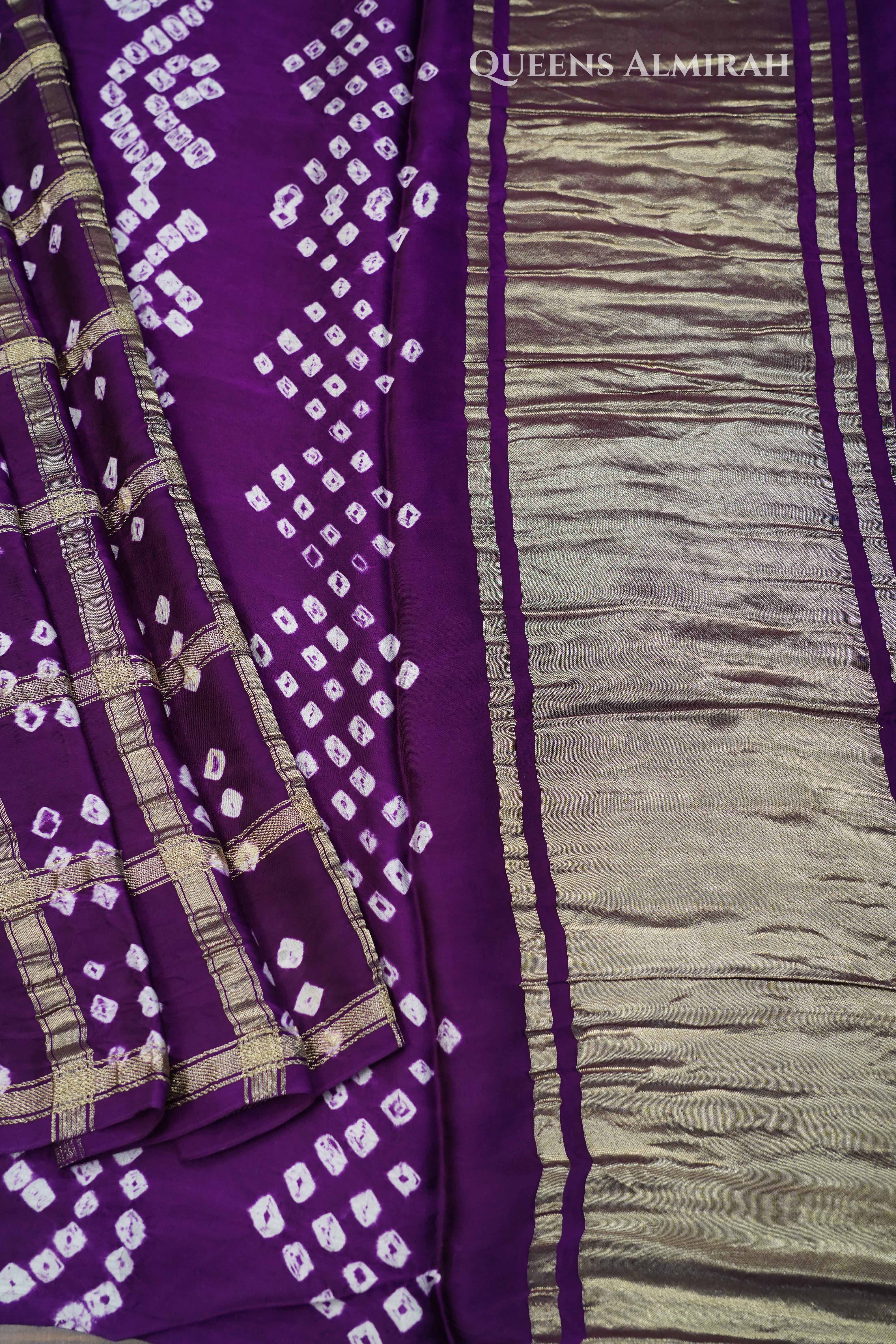 Grape Purple Modal Silk Saree QUEENS ALMIRAH