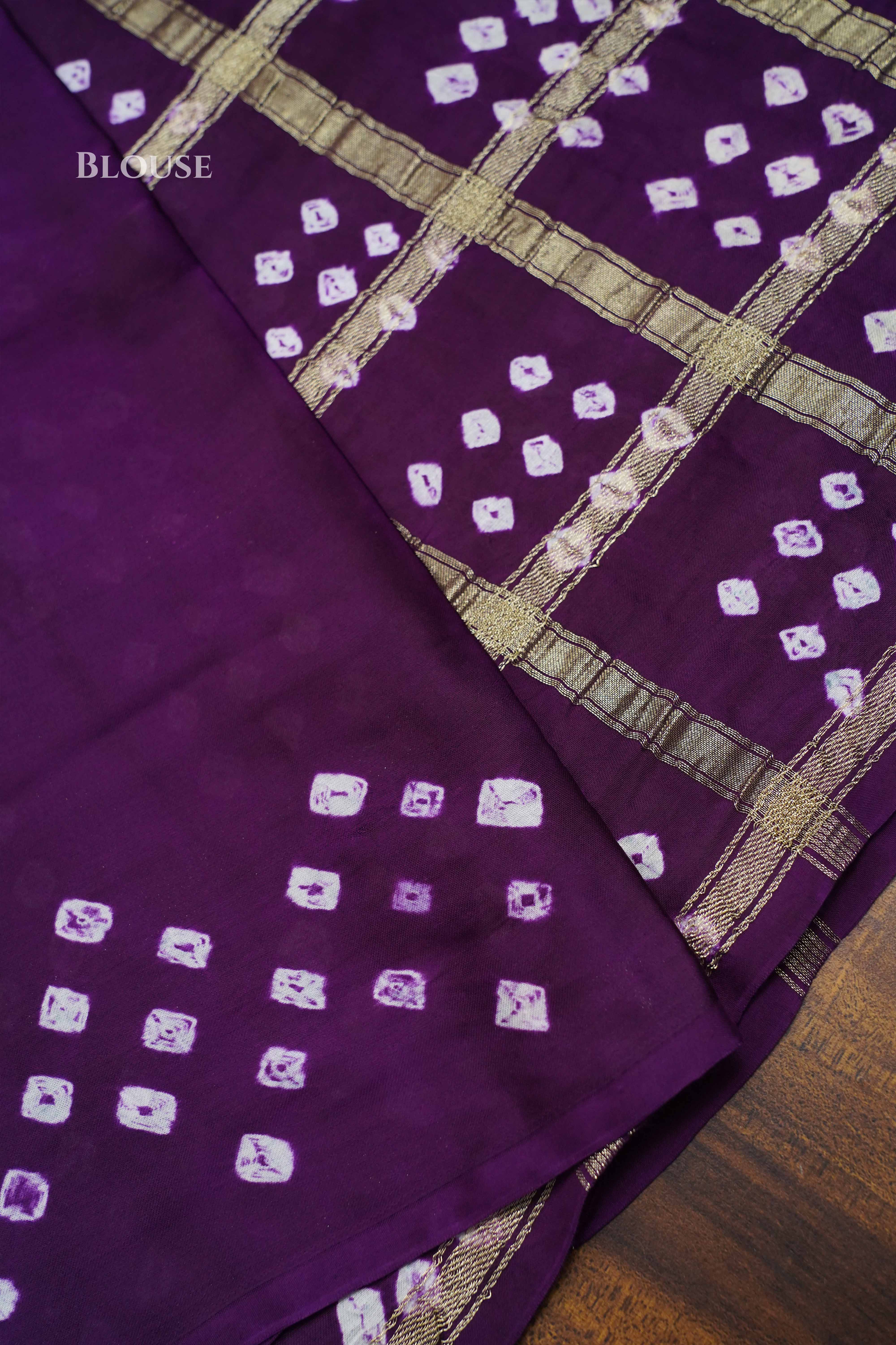 Grape Purple Modal Silk Saree QUEENS ALMIRAH