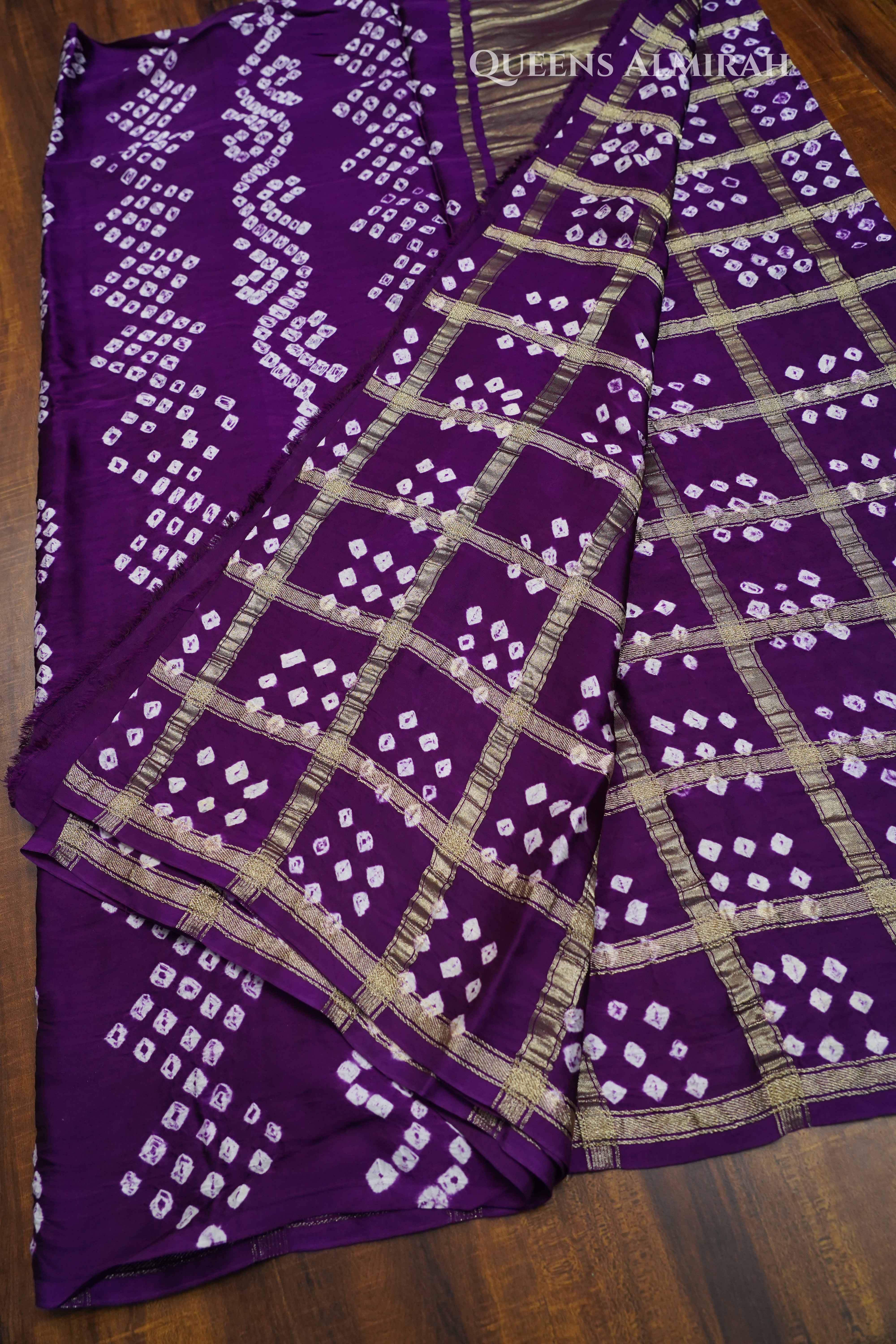 Grape Purple Modal Silk Saree QUEENS ALMIRAH