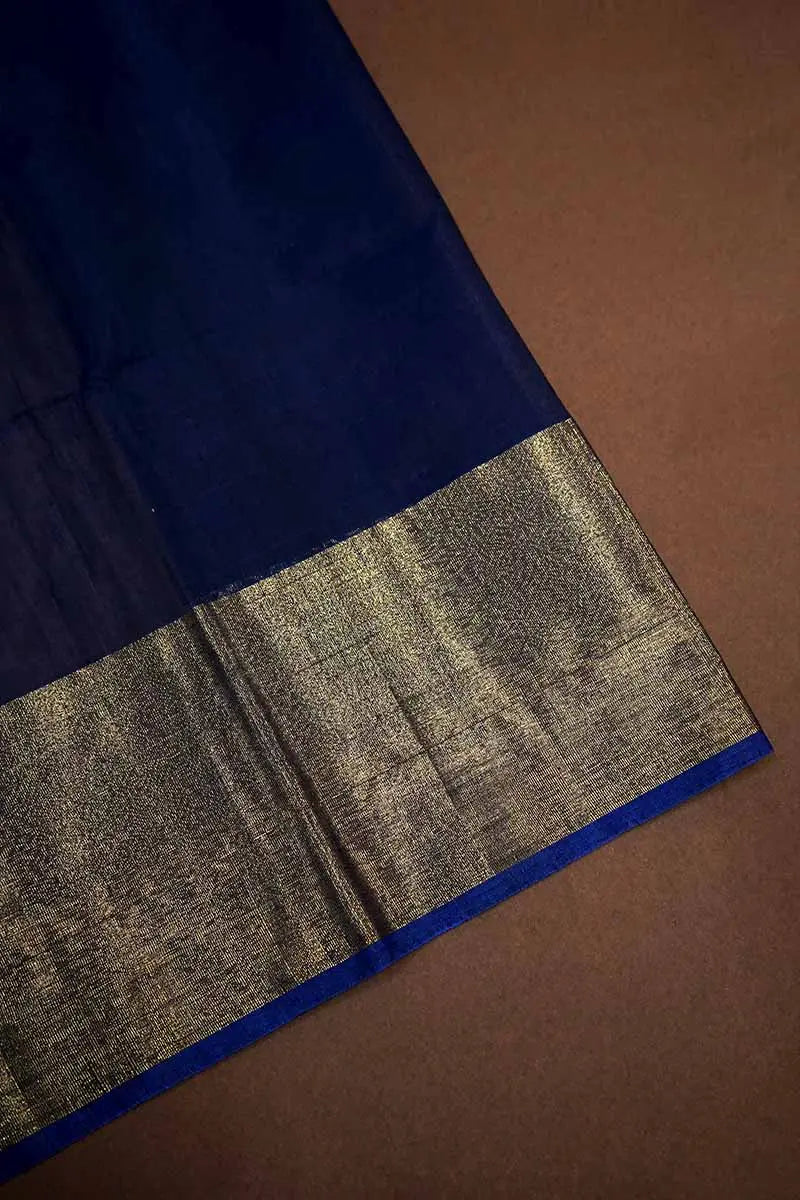 PURE SILK COTTON SAREE- GREYISH PURPLE WITH WINE - Queens Jewel Emporium