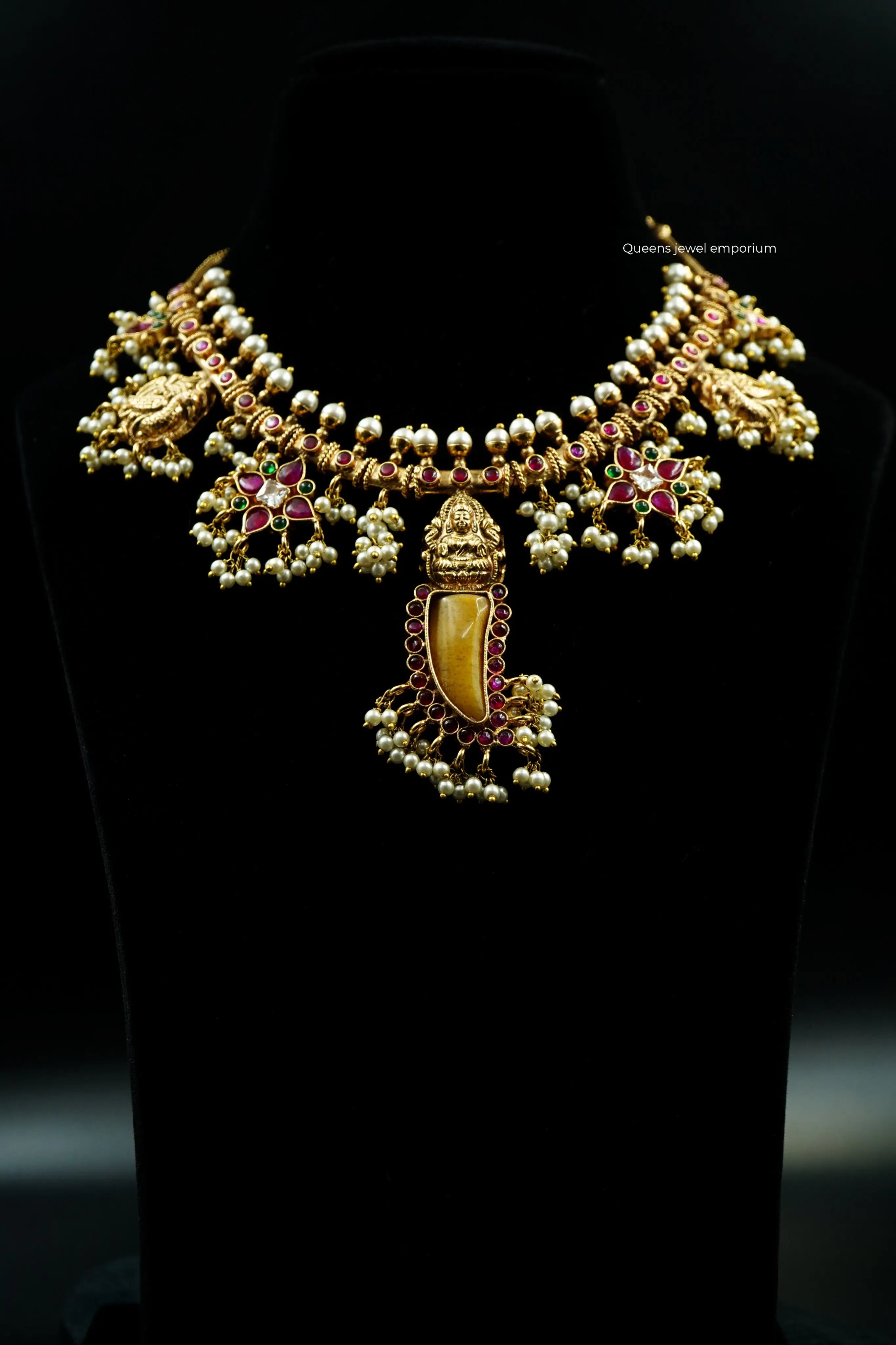 HAMSHINI GUTTA PUSALU NECKLACE - Queens Jewel Emporium