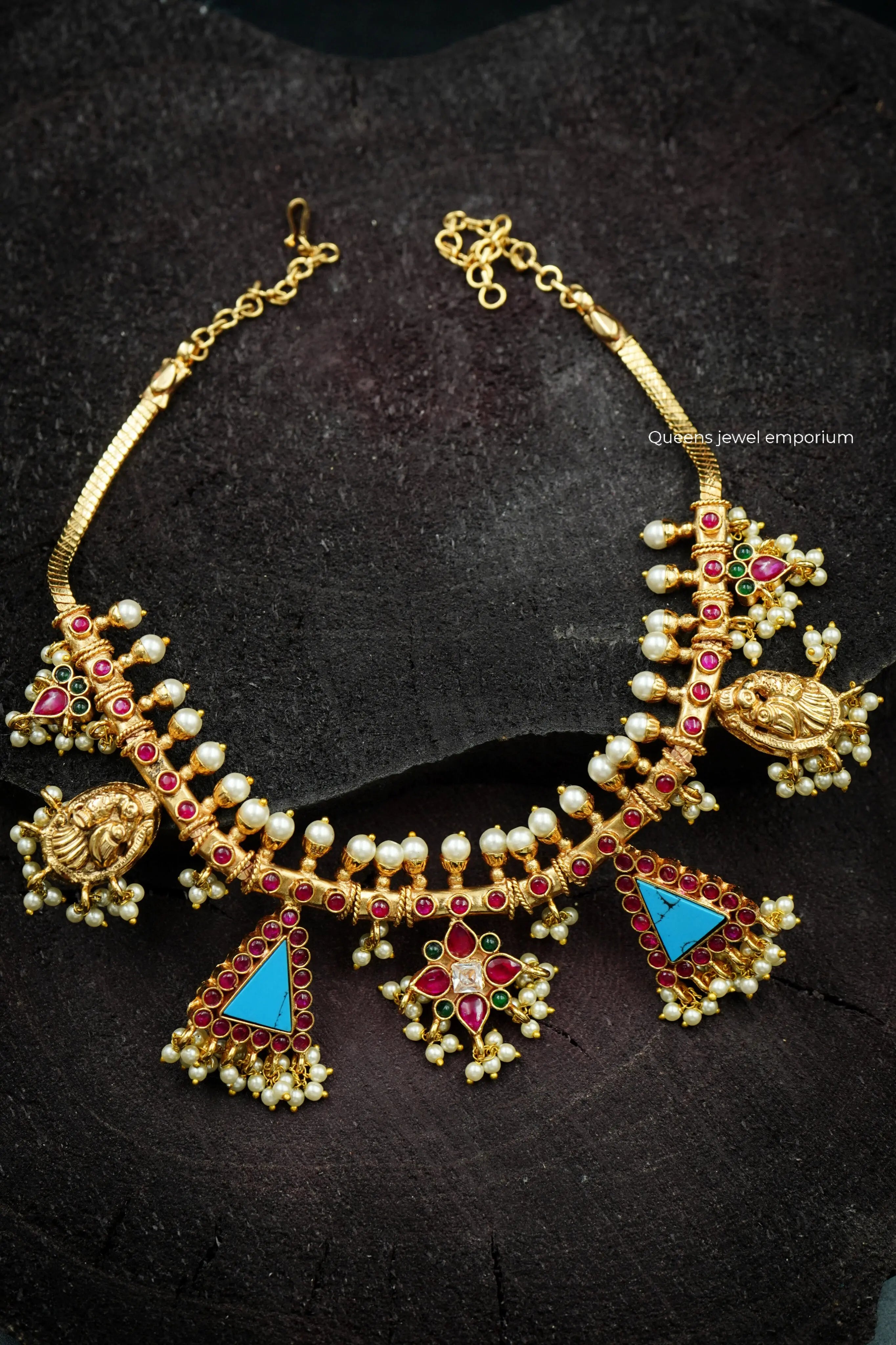 HEMAVATHI GUTTA PUSALU NECKLACE - Queens Jewel Emporium