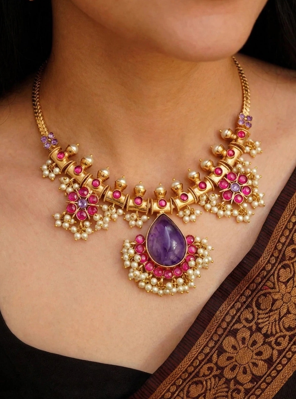Pankajam Guttapusalu Necklace