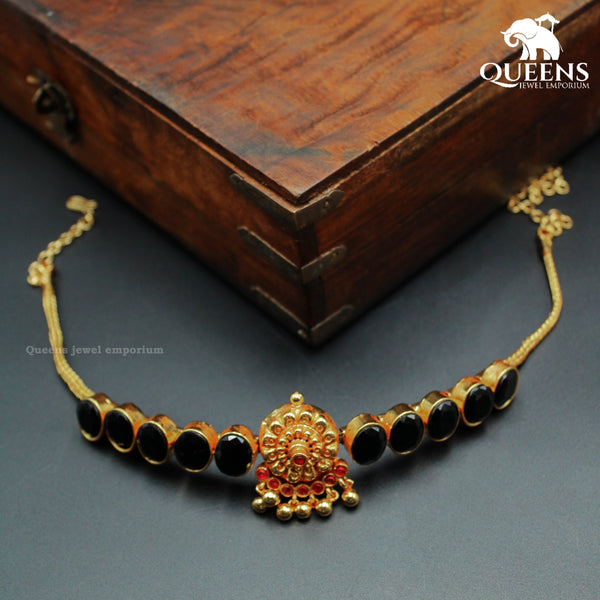 AADHAVI CHOKER - BLUE - Queens Jewel Emporium