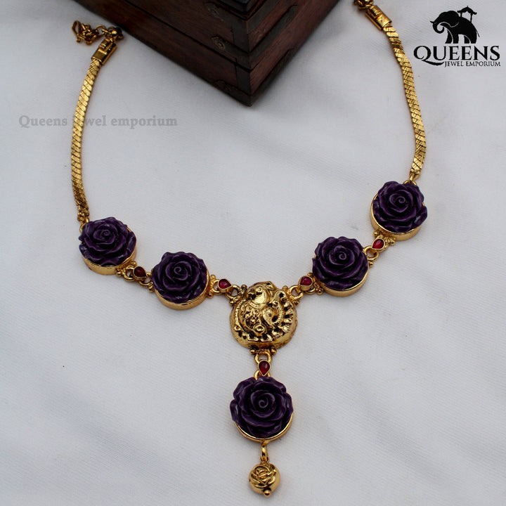 ROJA NECKLACE - PURPLE - Queens Jewel Emporium