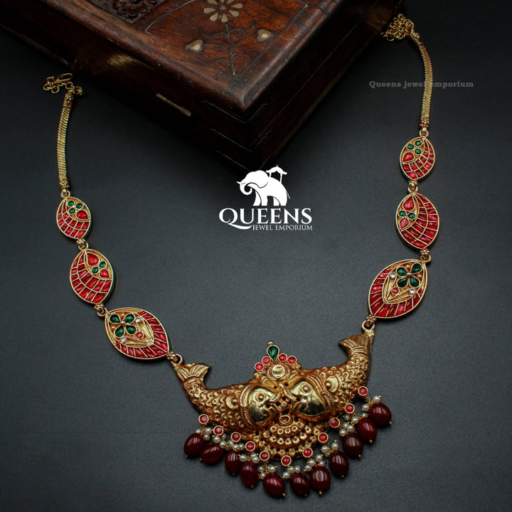 AARTHI MID LENGTH HARAM - Queens Jewel Emporium