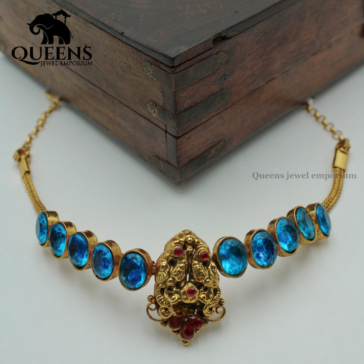 ANKITA CHOKER - BLUE - Queens Jewel Emporium