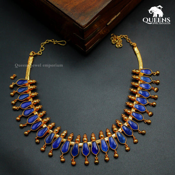 AISHANI BLUE NECKLACE - Queens Jewel Emporium