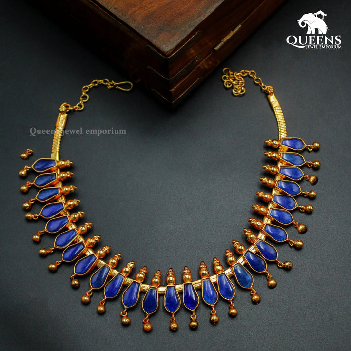 AISHANI BLUE NECKLACE - Queens Jewel Emporium