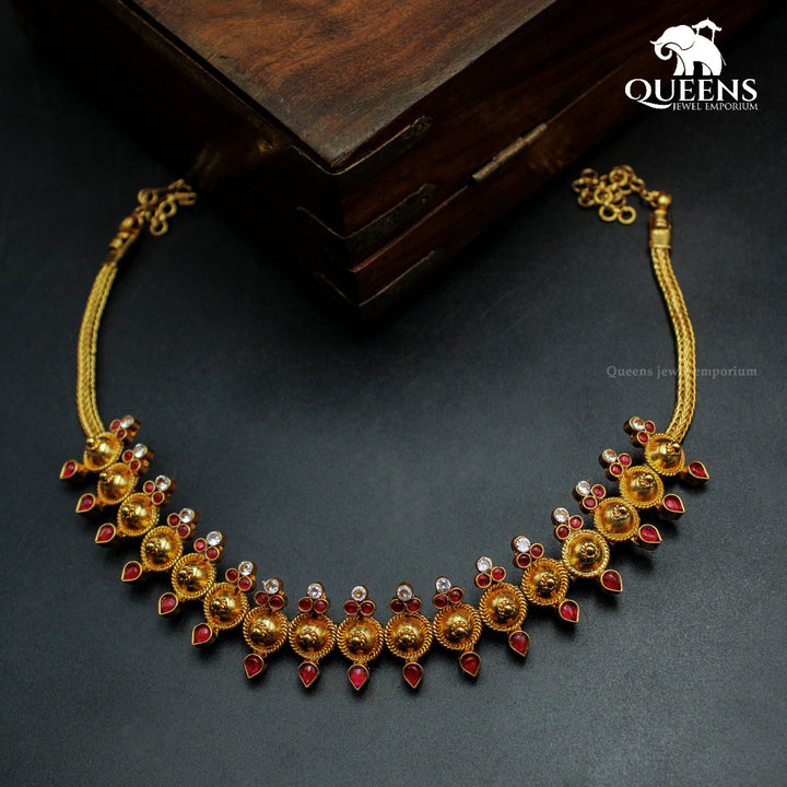 GIRIJA NECKLACE RED - Queens Jewel Emporium