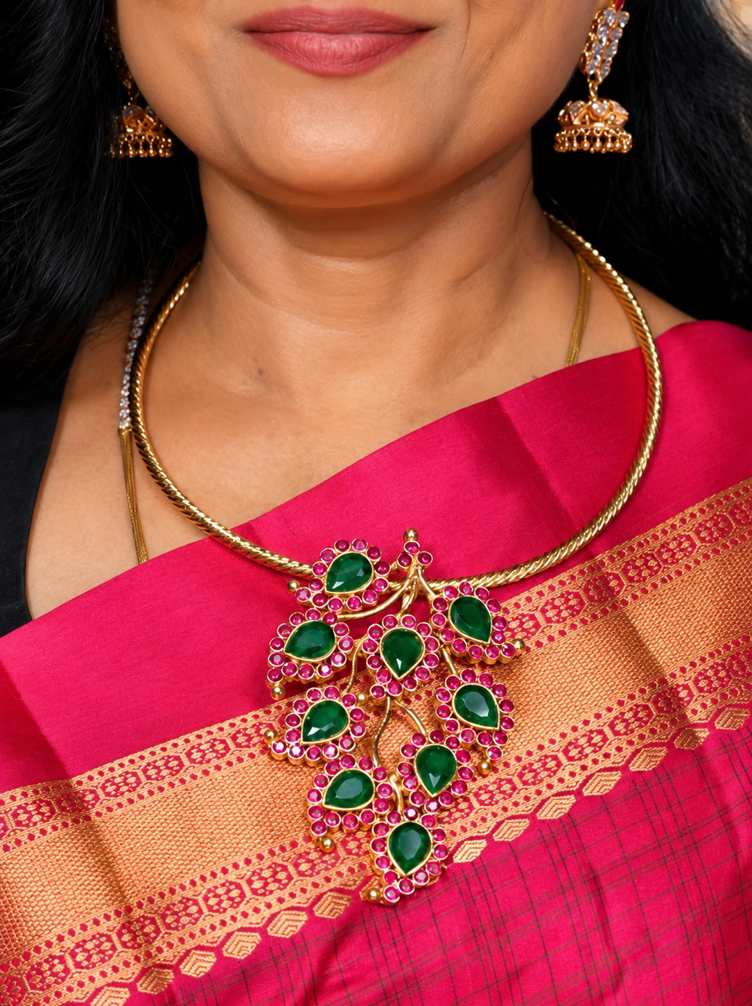 Dhanyali Pendant - Green
