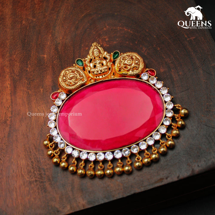 SUBHAMANJARI PENDANT ( RED ONYX) - Queens Jewel Emporium