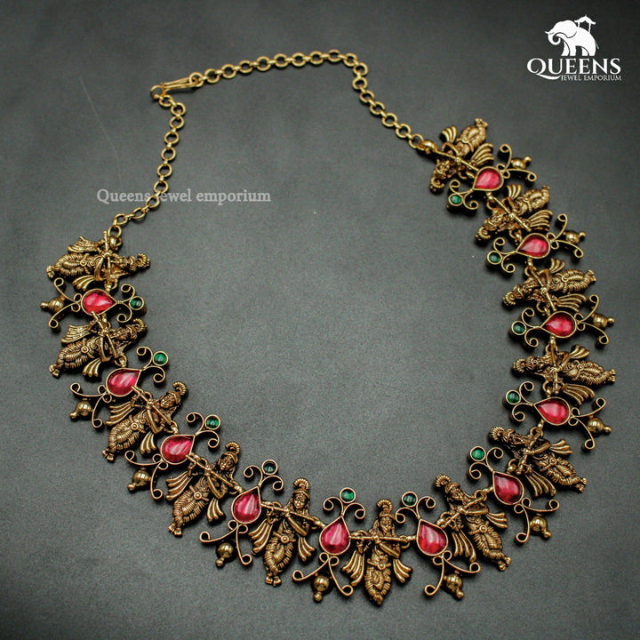 KRISHNA GANAM NECKLACE - Queens Jewel Emporium