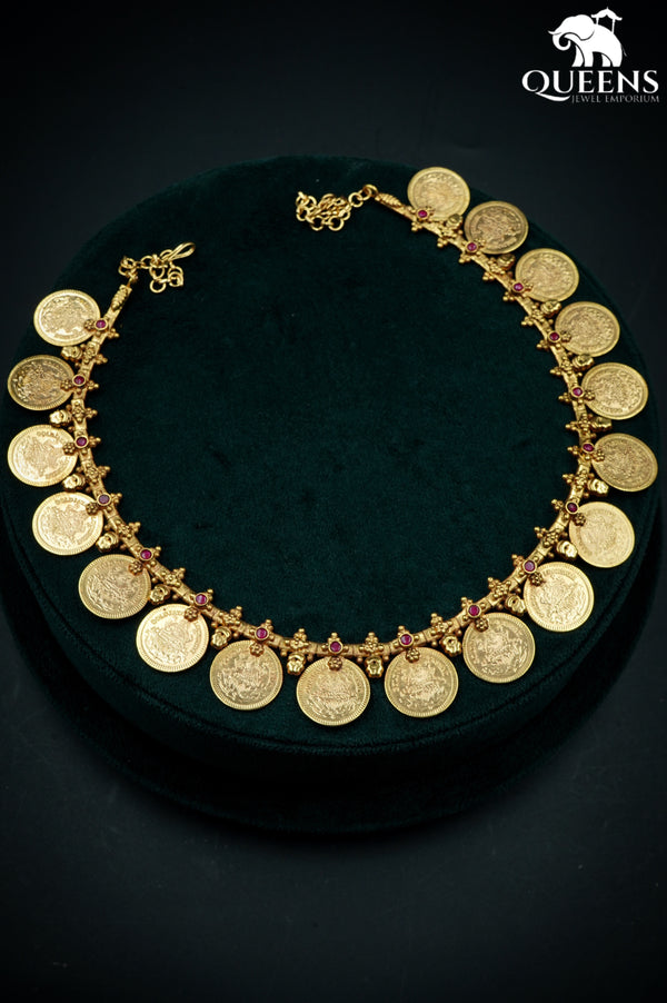 RADHIDEVI KASU NECKLACE - Queens Jewel Emporium
