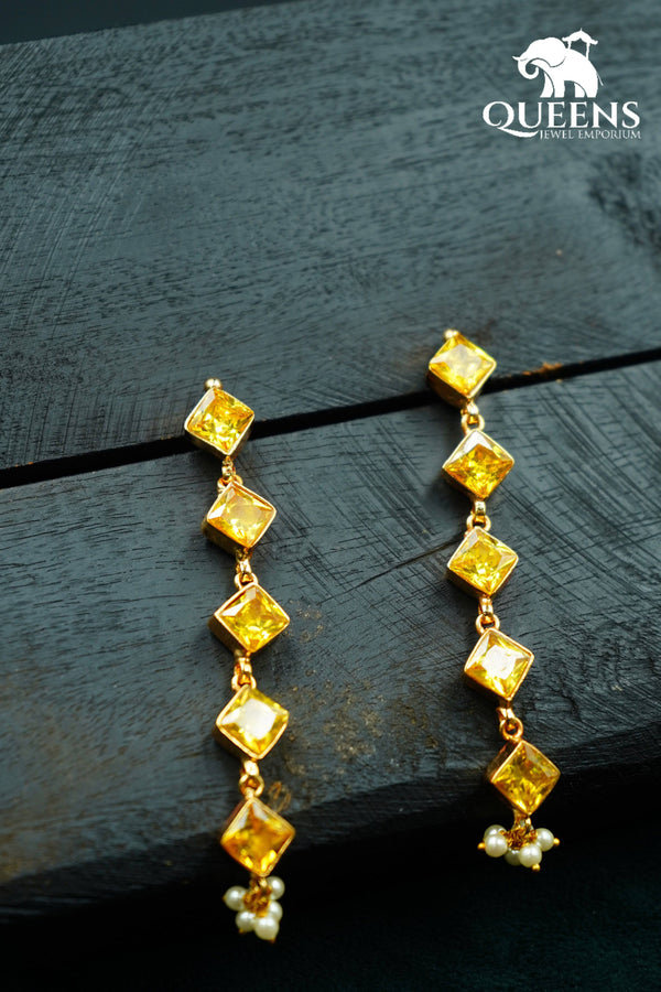 MAATHANGI ZIRCON EARRINGS - Queens Jewel Emporium