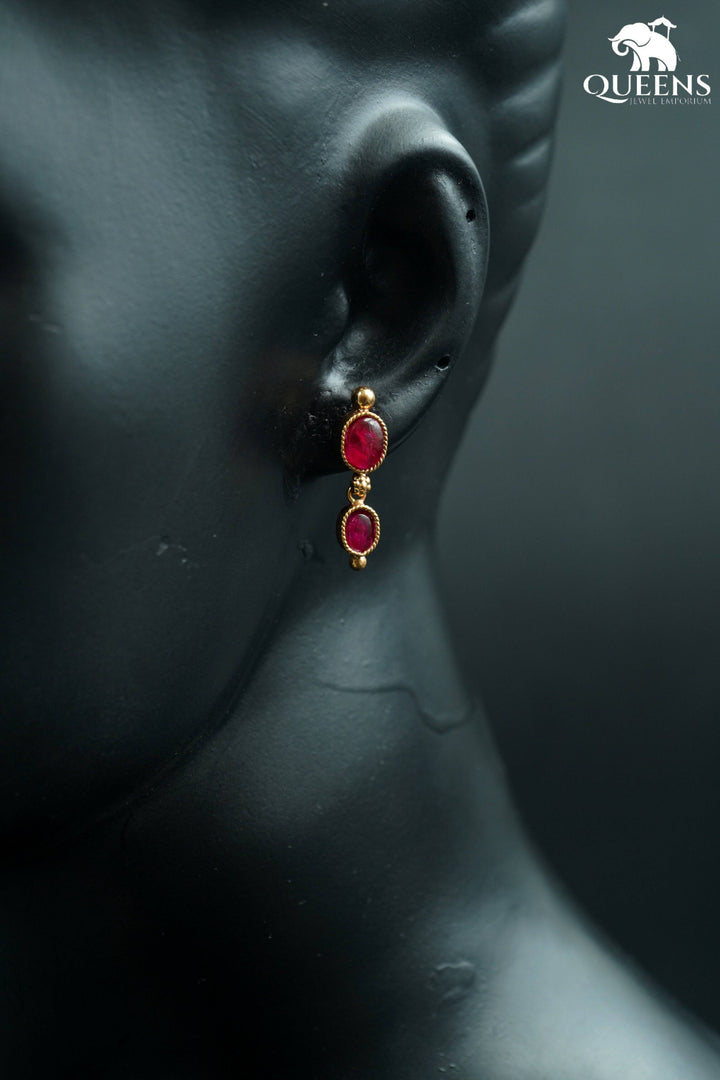 ADITI KEMP SIMPLE EARRING - Queens Jewel Emporium