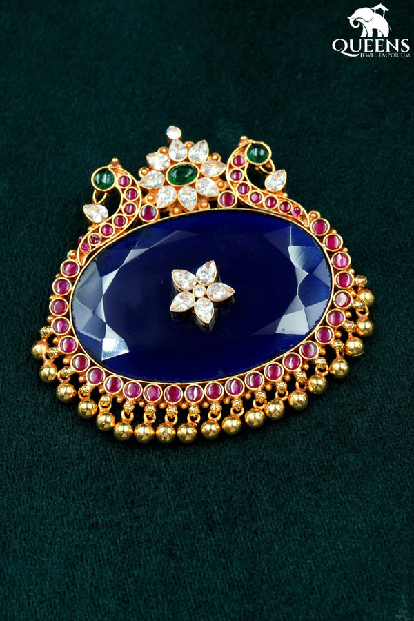 SRISHTI KEMP PENDANT - BLUE - Queens Jewel Emporium