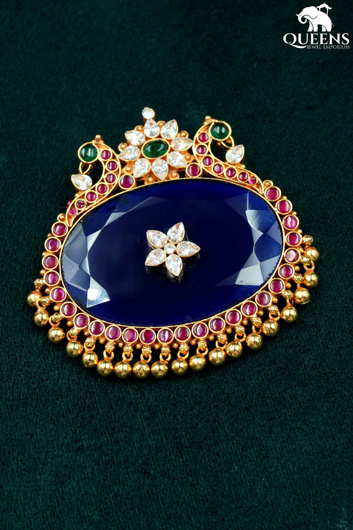 SRISHTI KEMP PENDANT - BLUE - Queens Jewel Emporium