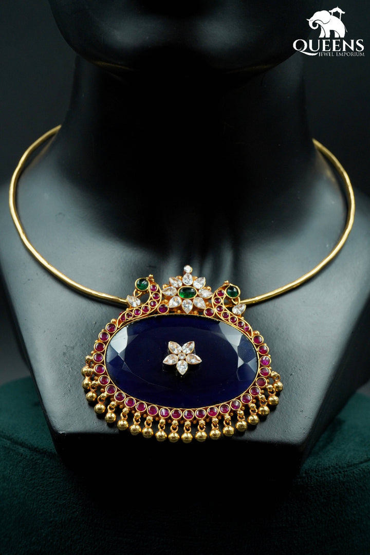 SRISHTI KEMP PENDANT - BLUE - Queens Jewel Emporium