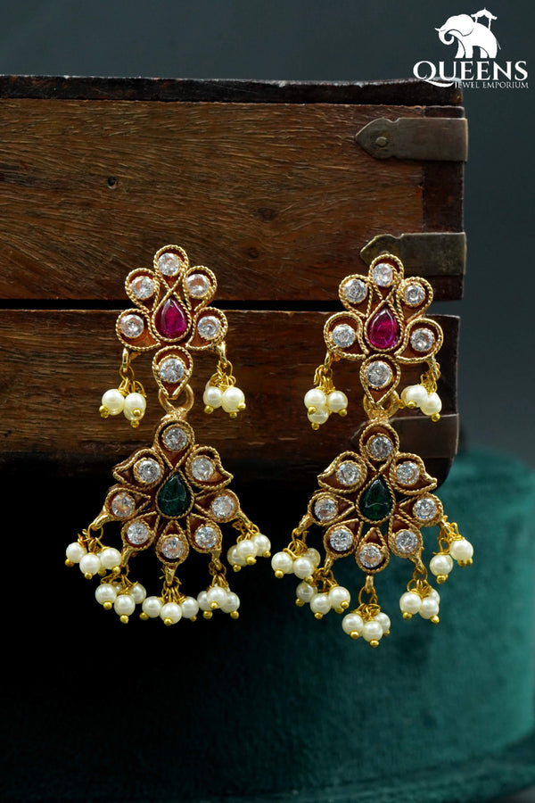 CHANDHRAVATHI EARRINGS - Queens Jewel Emporium