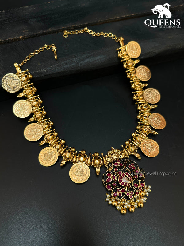 CHANDRAMATHI KASU NECKLACE - Queens Jewel Emporium