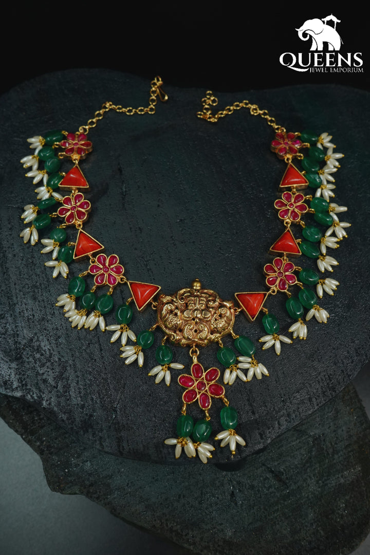 VAISHALI CORAL NECKLACE - Queens Jewel Emporium