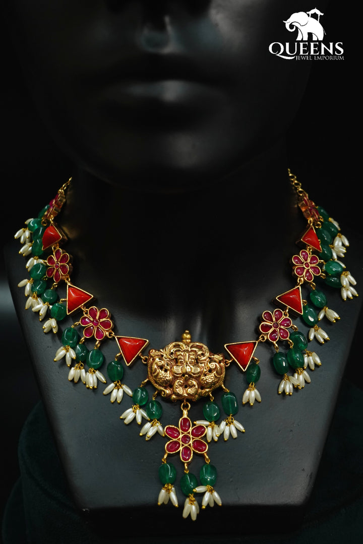 VAISHALI CORAL NECKLACE - Queens Jewel Emporium