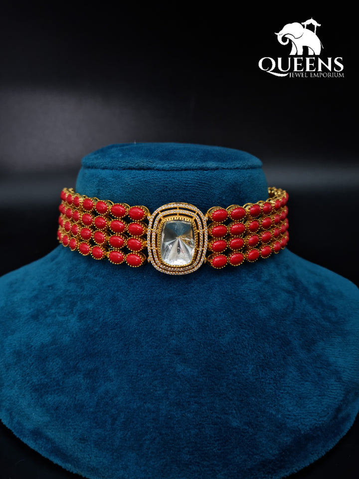 YUTHIKA CORAL CHOKER - Queens Jewel Emporium
