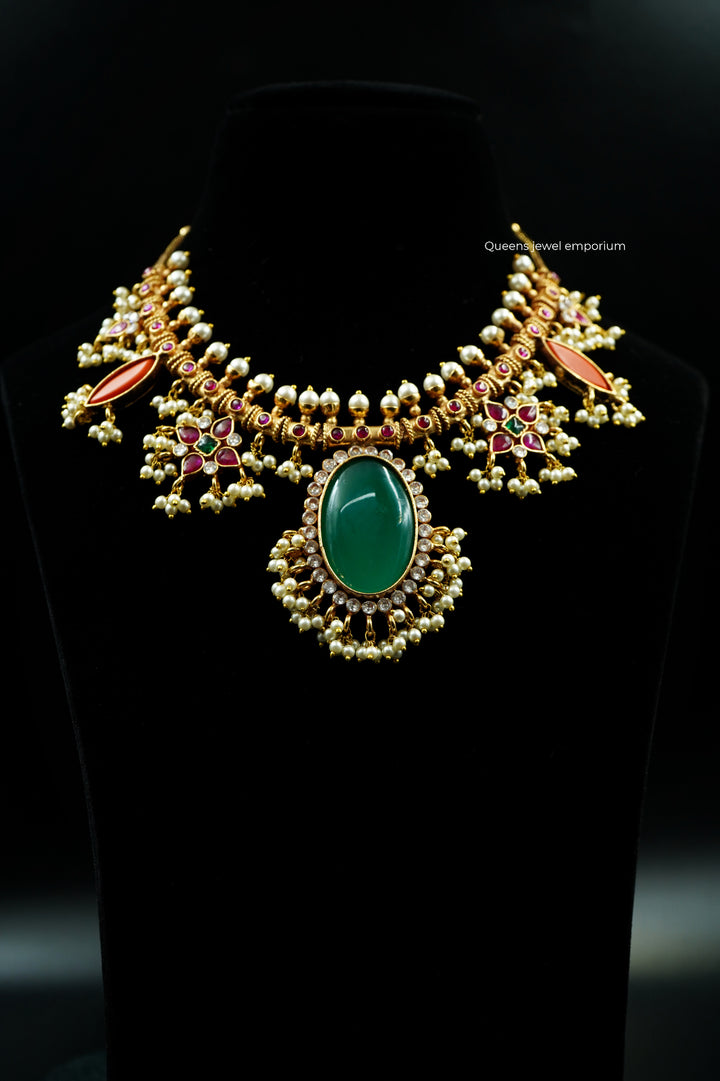 MOUKTIKA GUTTA PUSALU NECKLACE - Queens Jewel Emporium