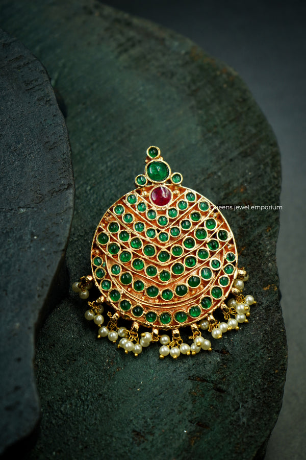 SACHITHA PENDANT - GREEN - Queens Jewel Emporium