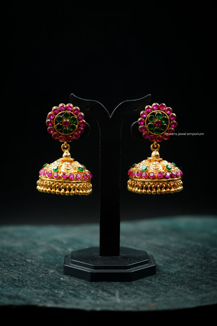 RAADHIYA ZIRCON JHUMKAS - Queens Jewel Emporium