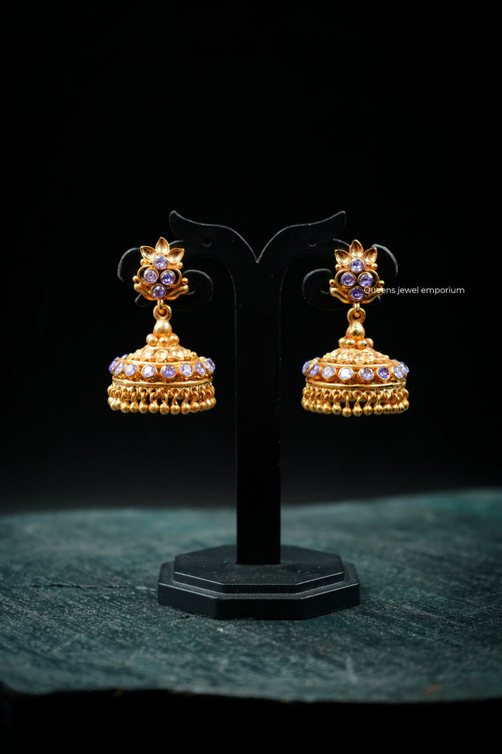 YASHVI ZIRCON JHUMKAS - Queens Jewel Emporium