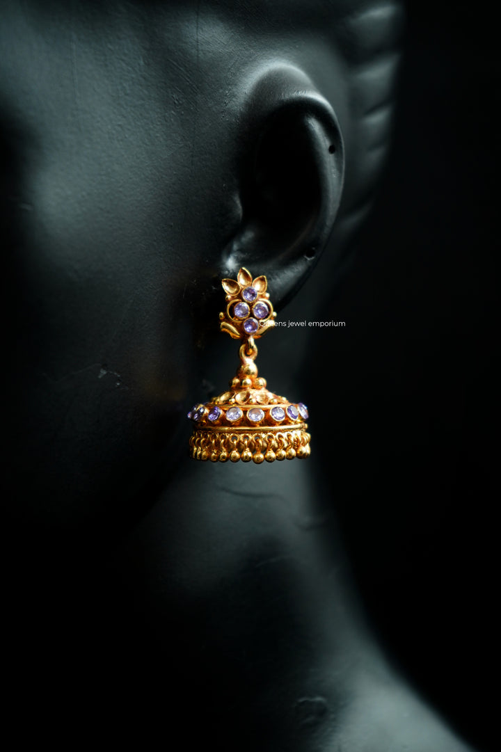YASHVI ZIRCON JHUMKAS - Queens Jewel Emporium