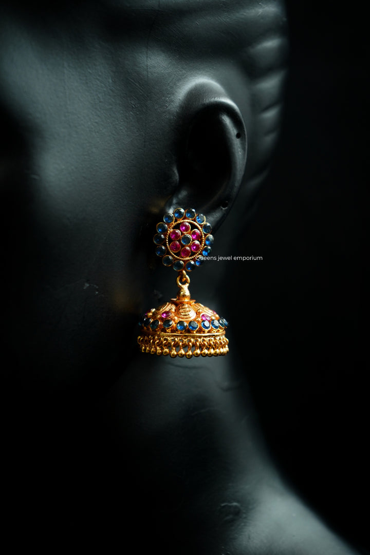 RAADHIYA ZIRCON JHUMKAS - Queens Jewel Emporium