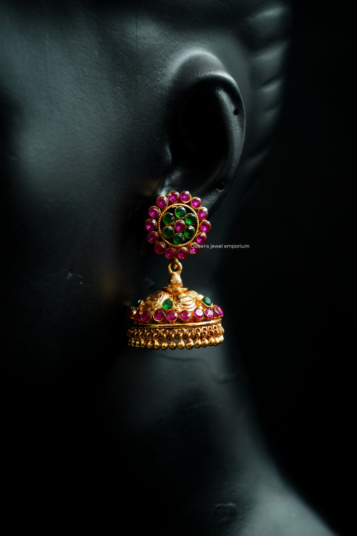 RAADHIYA ZIRCON JHUMKAS - Queens Jewel Emporium