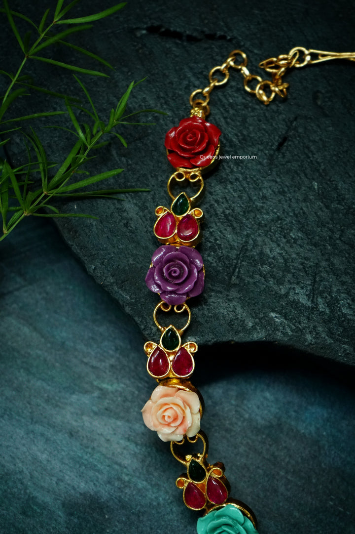 HASINI - ROSE NECKLACE - Queens Jewel Emporium