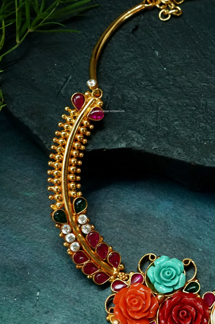 MALAR - ROSE NECKLACE - Queens Jewel Emporium