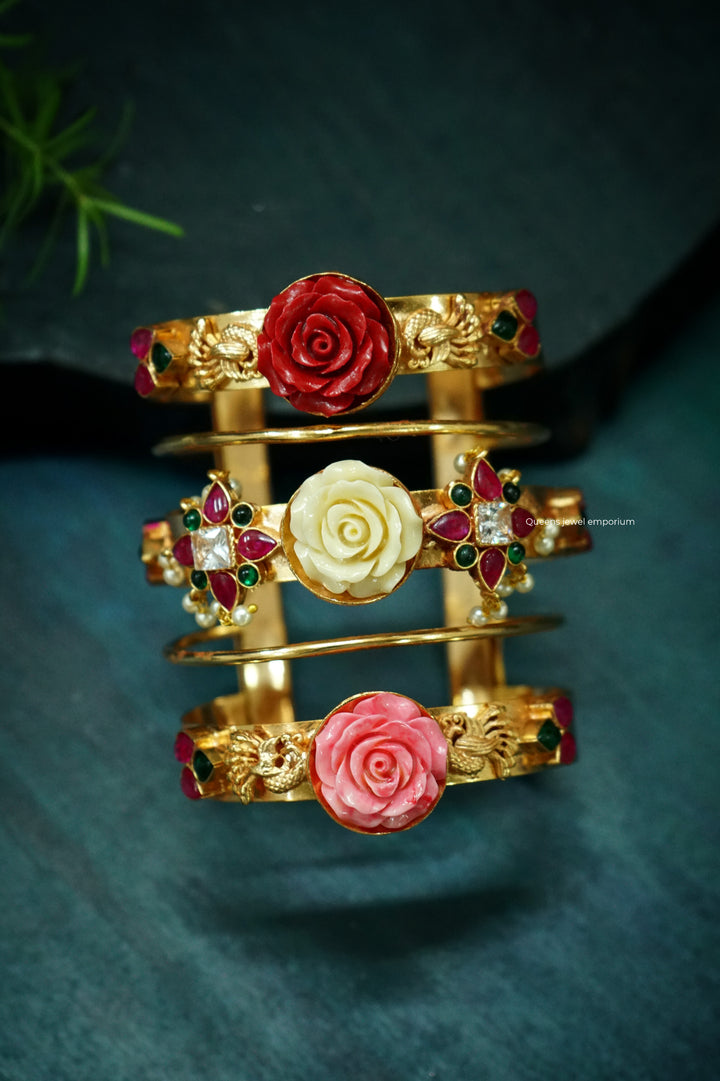 MEERA - ROSE KADA BANGLE - Queens Jewel Emporium