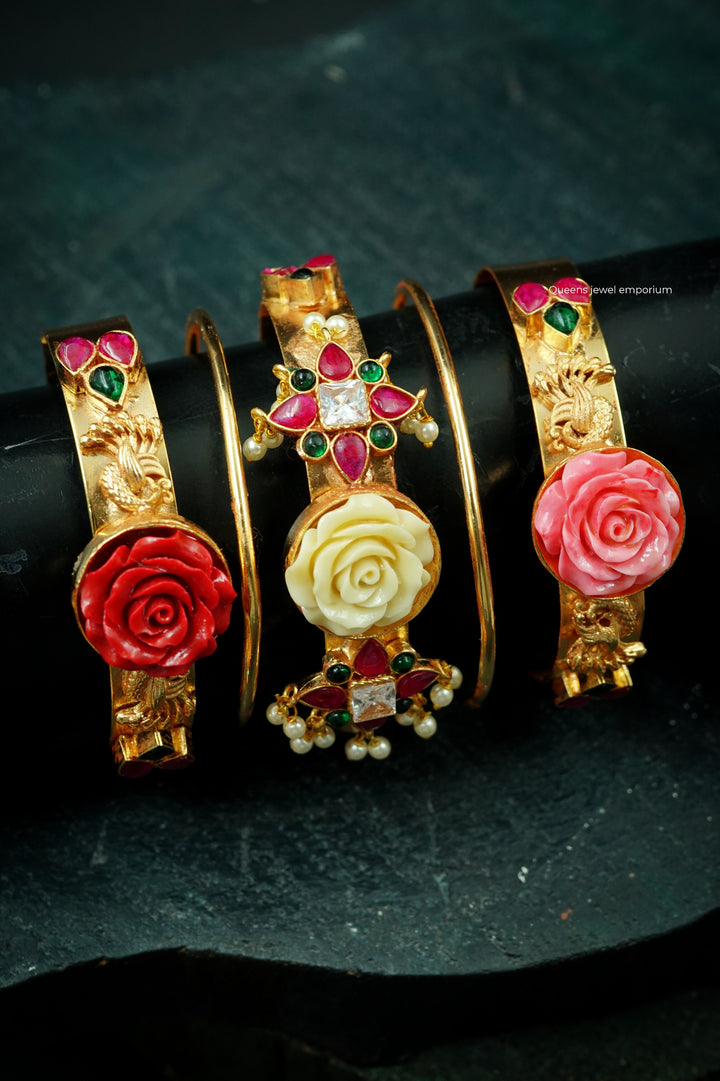 MEERA - ROSE KADA BANGLE - Queens Jewel Emporium