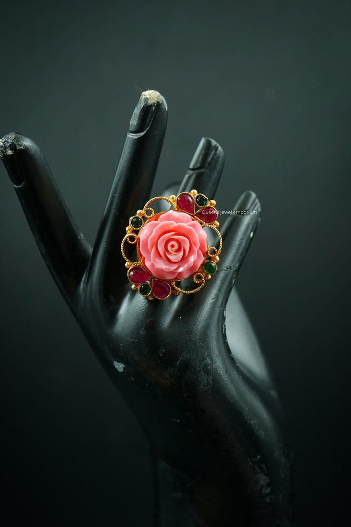 ILANJI - ROSE FINGER RING - Queens Jewel Emporium
