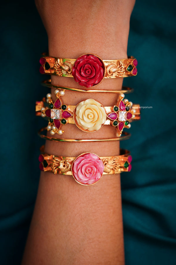 MEERA - ROSE KADA BANGLE - Queens Jewel Emporium