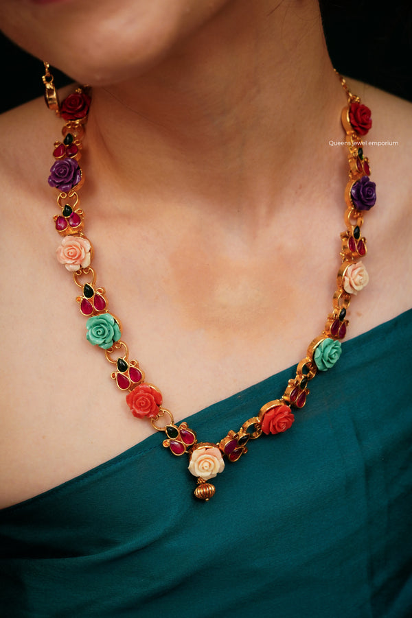HASINI - ROSE NECKLACE - Queens Jewel Emporium