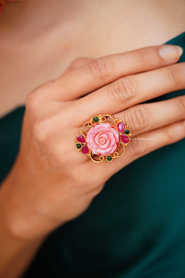 ILANJI - ROSE FINGER RING - Queens Jewel Emporium