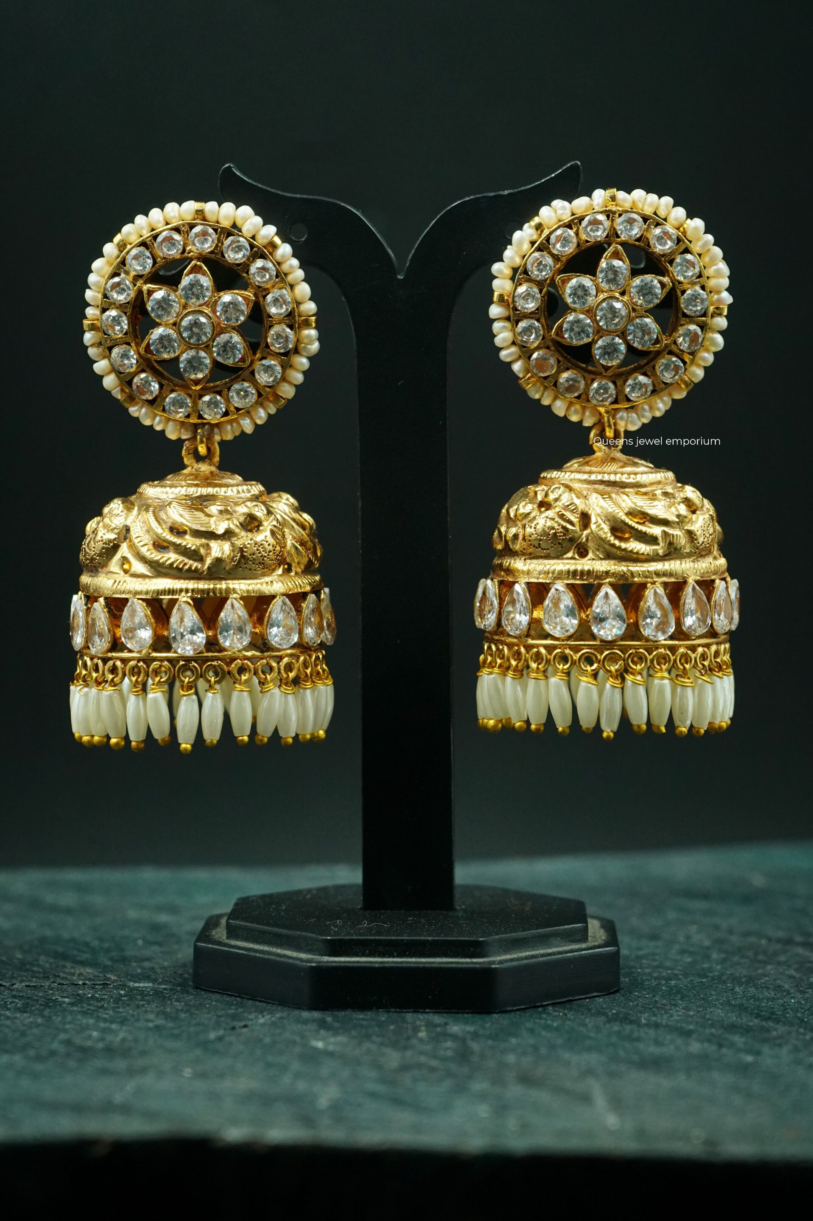MEERA JHUMKA - Queens Jewel Emporium